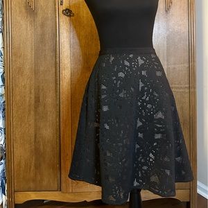 Ann Taylor skirt in black with nude lining